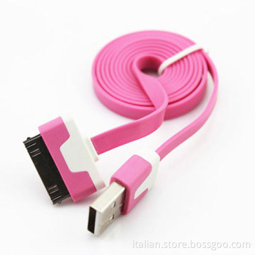 For iPhone 4/4S Slim Flat USB Charging and Sync Data Cable